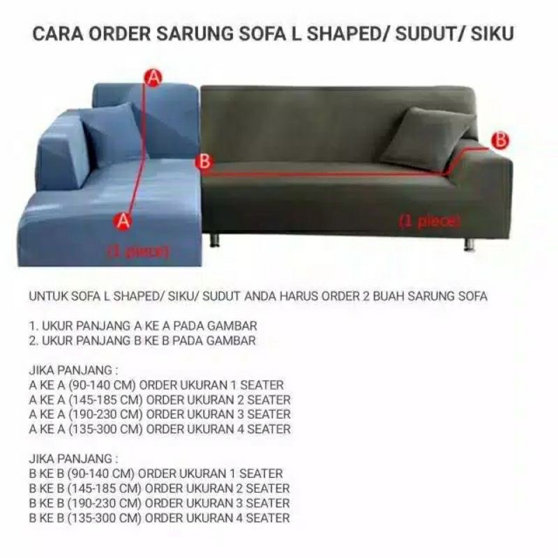 termurah Sarung sofa cover sofa dpt free sarung bantal sofa 1pcs