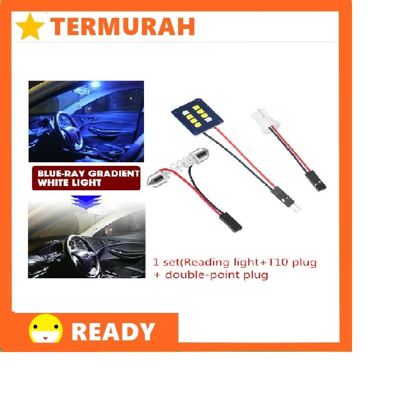 Lampu Bohlam Plavon Mobil 8 Titik Universal Mobil Gradasi Biru Led Putih Kabil Perbuah - Mobil Yaris