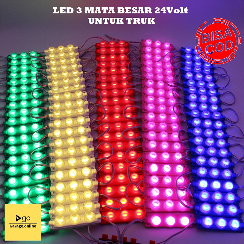 LED 3 MATA BESAR 24V 3 Watt Modul LAMPU LED Truk WATERPROOF anti air TERMURAH