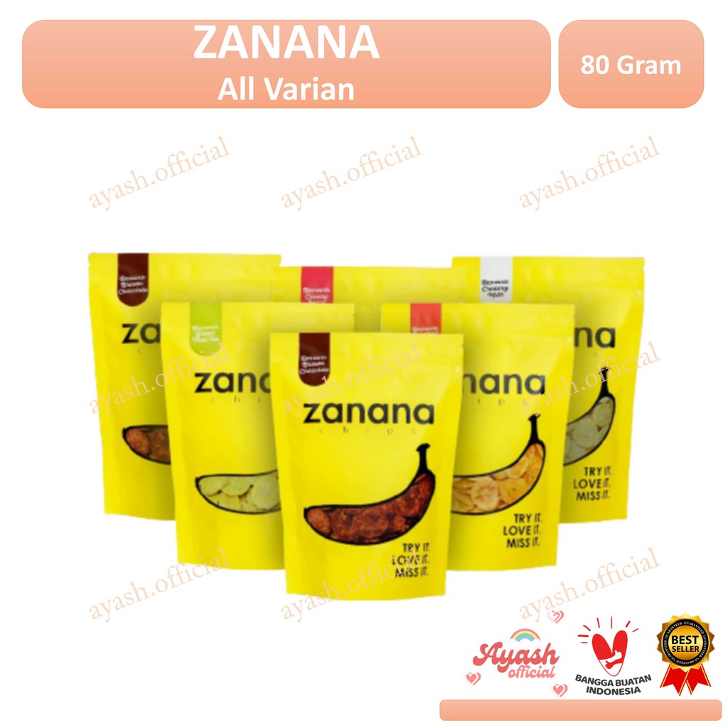 

BEST SELLER Zanana chips all varian - kripik pisang aneka rasa