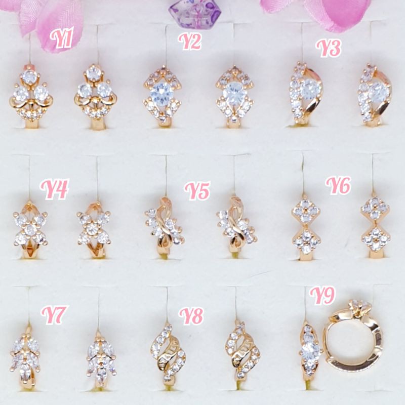 Anting gipsy permata zirconia aneka model ♡TIN-3♡