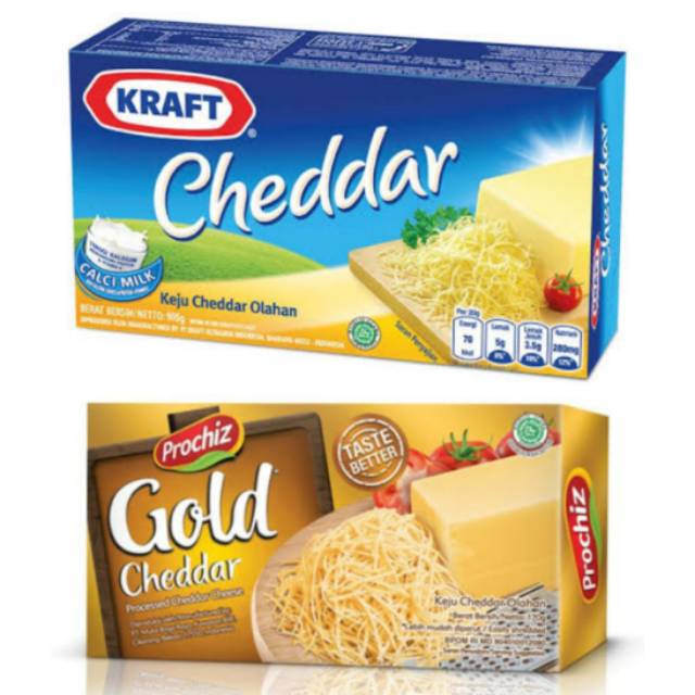 Keju cheddar merek prochiz 170gr dan kraft cheddar 165gr Shopee Indonesia