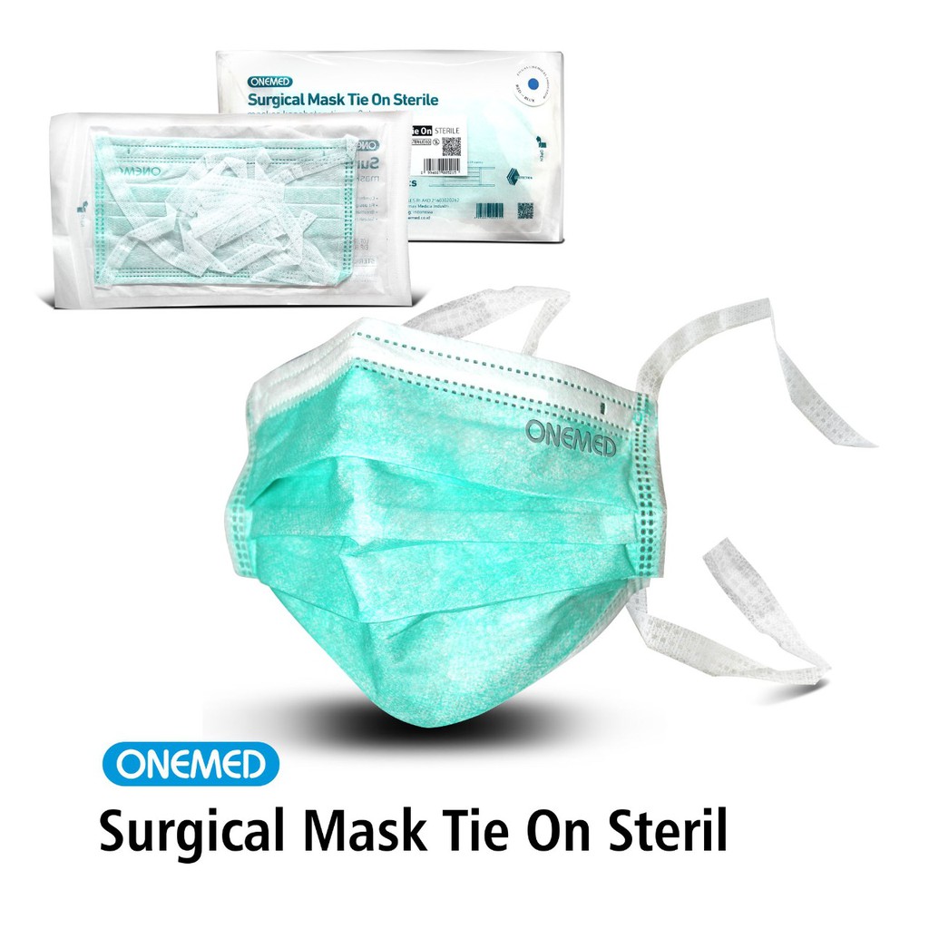 Onemed Masker Bedah Tali Steril Pack Isi 10 Pcs