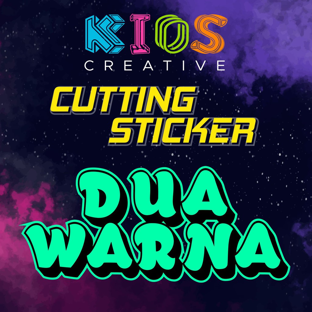 

Cutting stiker dua warna