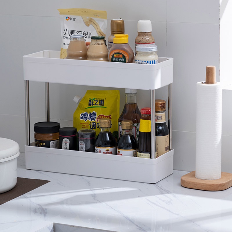 Rak Troli 4 Susun Dengan Roda Serbaguna Lebar 12,5cm