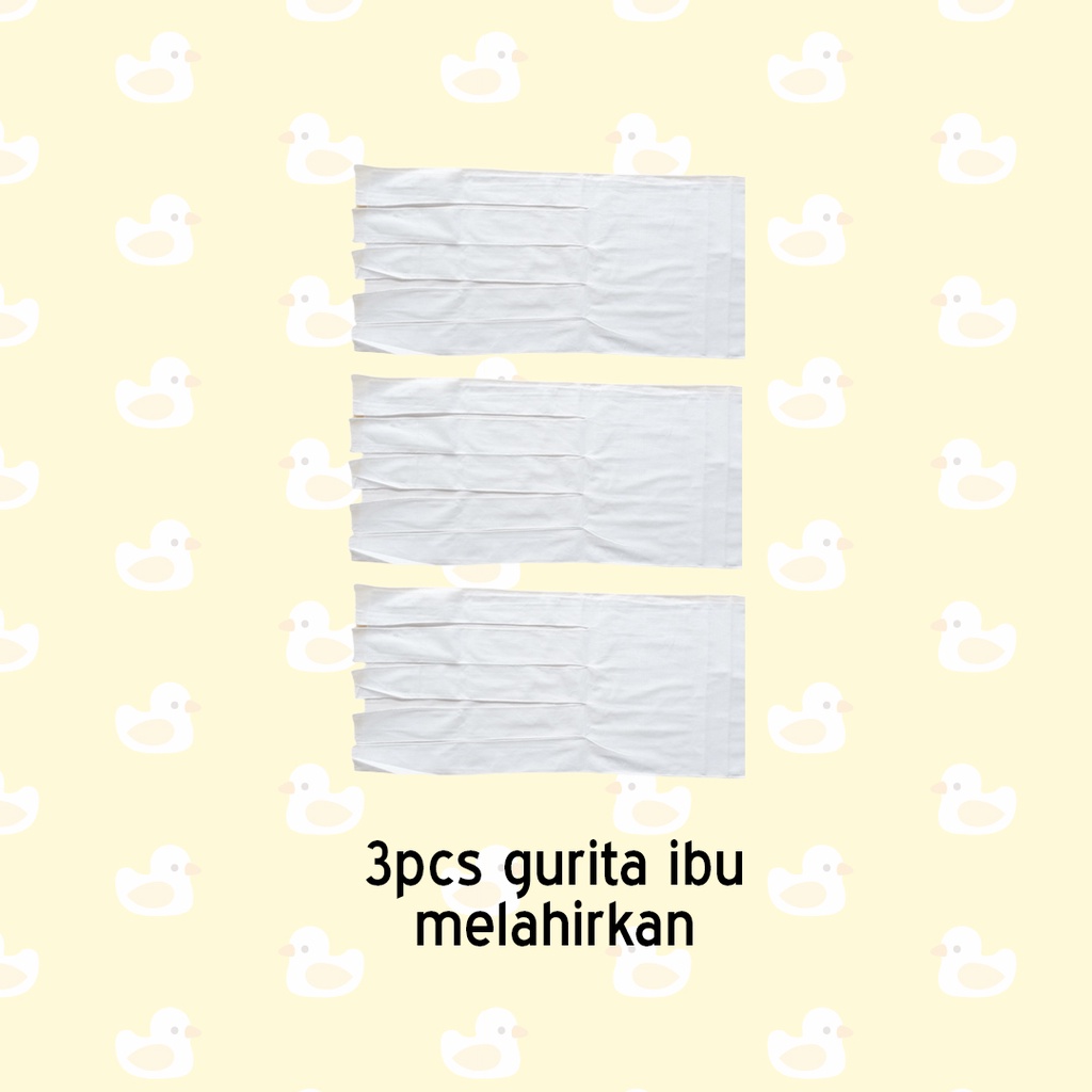 ISI 3 PCS Gurita Ibu Melahirkan Polos Putih | Bengkung