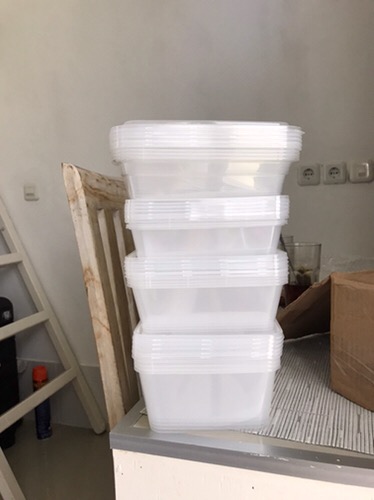 Murah Kotak Makan Plastik Square Pp Thinwall Food Container