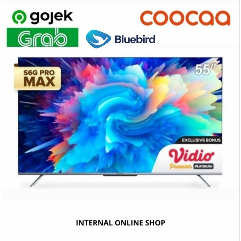 COOCAA 55S6G PRO MAX Smart TV 55 Inch 4K Digital TV Garansi Resmi