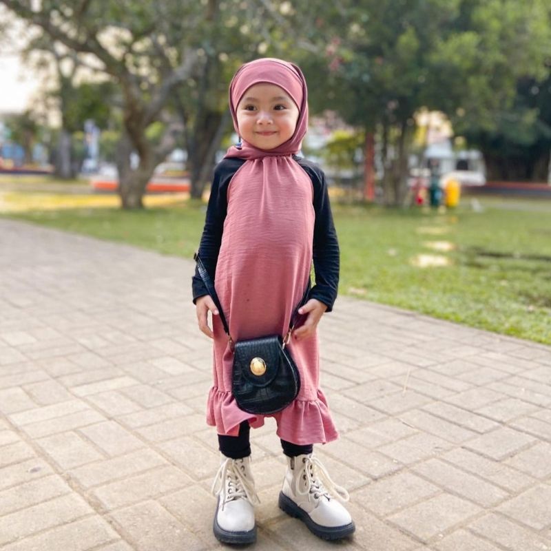 CANTIKA-Dress anak perempuan| Dress baju anak perempuan | Dress baju bayi 6 bulan-7 Tahun perempuan balita cewek Baju anak setelan bahan Crinkle