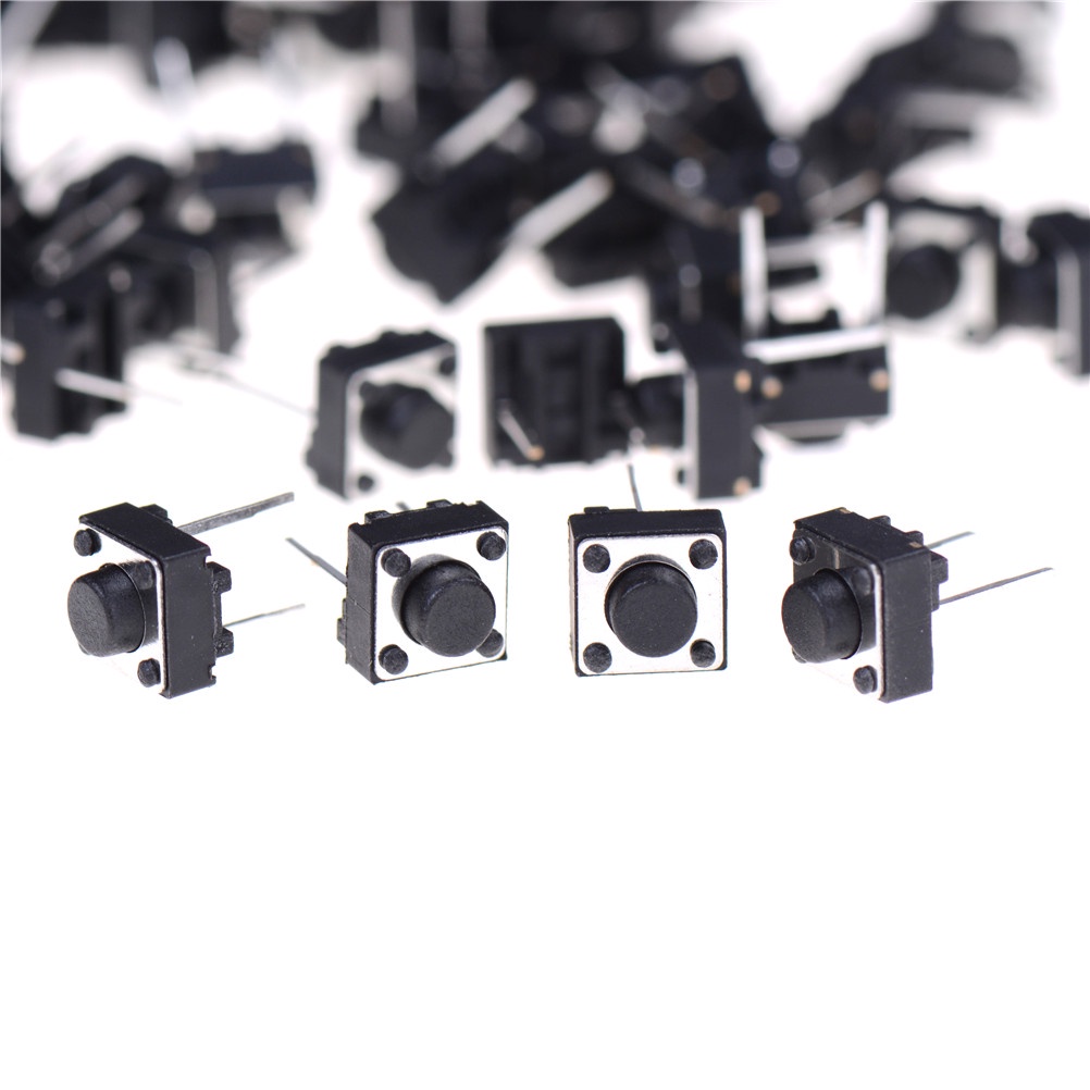 【Theredsunrisesiwy.id】100pcs 2pins Tactile Push Button Switch Tact Switch 6X6X5mm Momentary