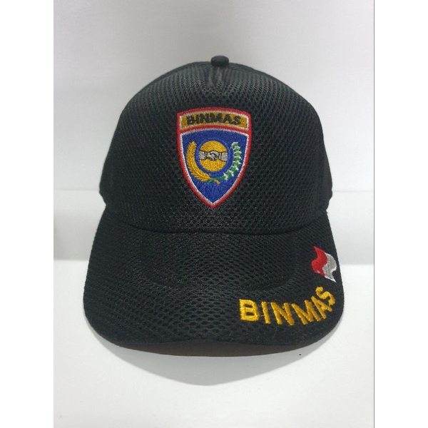 Topi jaring BINMAS | Topi jala Logo  | Topi jaring pria | topi pria dewasa