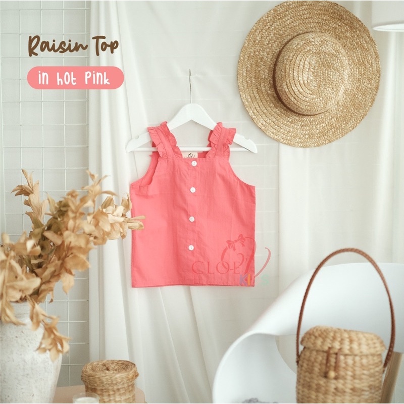 CLOEVKIDS - Baju atasan top anak perempuan bagus raisin top