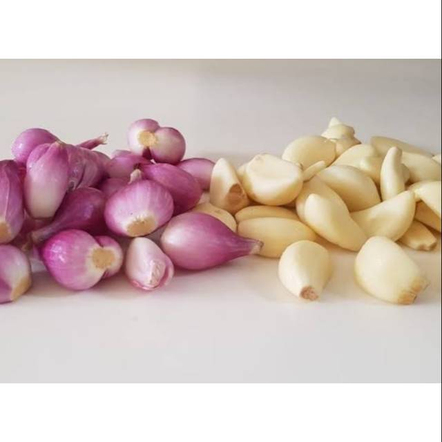 Jual Bawang Merah Kupas Dan Bawang Putih Kupas 250 Gram Shopee Indonesia