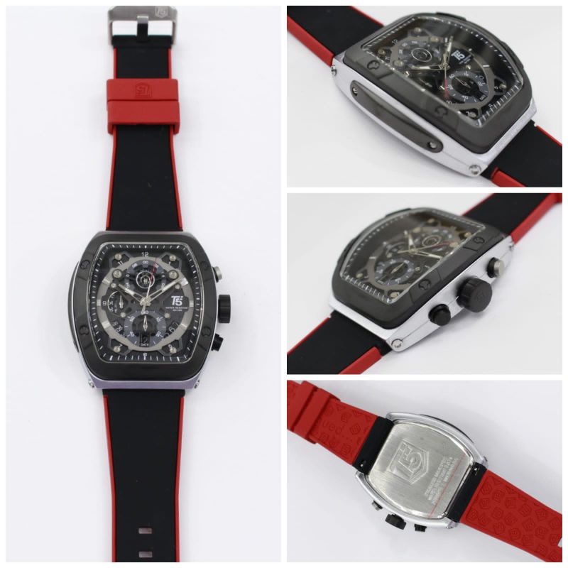 T5 H 3856 G T5 H 3857 G Jam Tangan Pria T5 H3856 G T5 H3857 G Strap Karet Model Terbaru Water Resist Chronograph Aktif Original