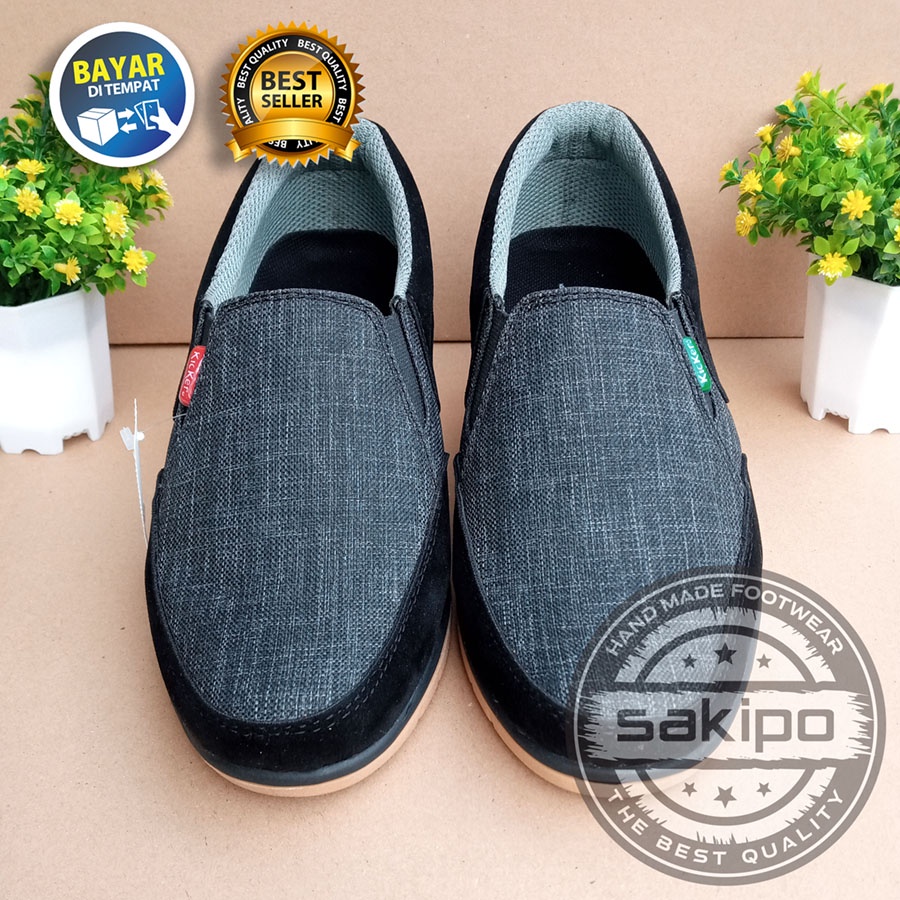 PROMO KEMERDEKAAN !! SEPATU PRIA DEWASA KASUAL SLIP ON MURAH BERKUWALITAS SOL KARET TRENDI NYAMAN DIPAKAI / SEPATU SANTAI PRIA DEWASA SOL KARET / SEPATU KERJA LAPANGAN / SEPATU KERJA KANTORAN / SAKIPO