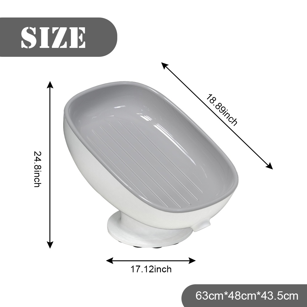 1 Pc Kotak Holder Sabun Spons Lapisan Ganda Portabel Untuk Dapur / Kamar Mandi