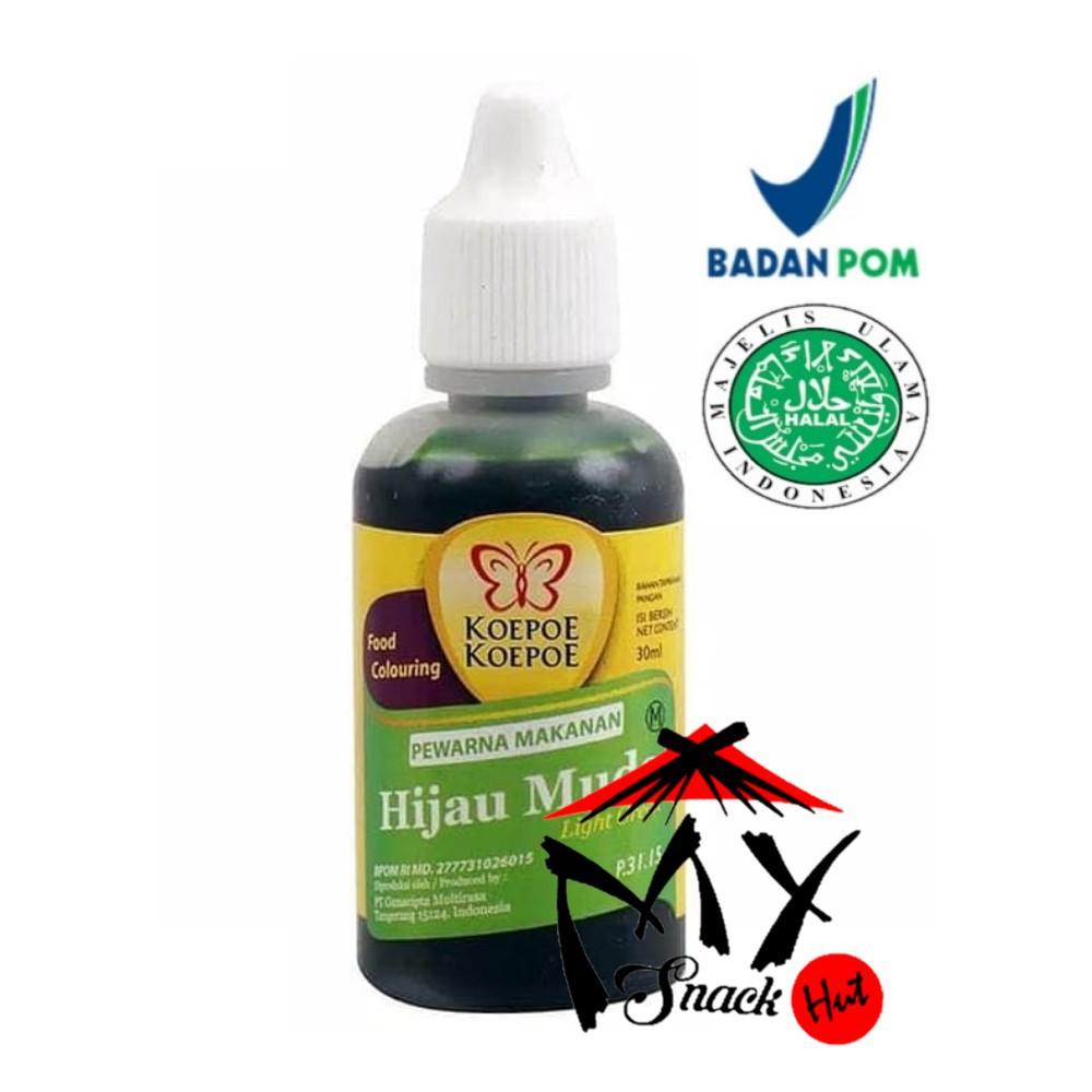 

KOEPOE PEWARNA HIJAU MUDA 30ML - KUPU SUMBO MAKANAN LIGHT GREEN FOOD COLOURING HALAL MUI Berkualitas