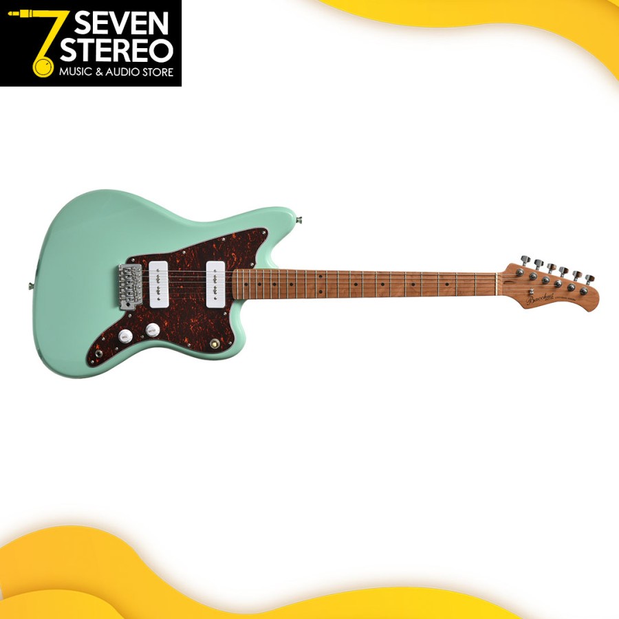 Bacchus BJM-1RSM BJM1RSM Jazzmaster Surf Green Roasted Maple Neck