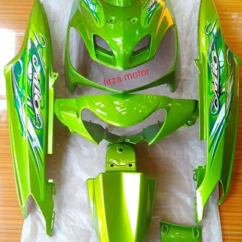 Full set body halus mio smile/mio sporty warna hijau