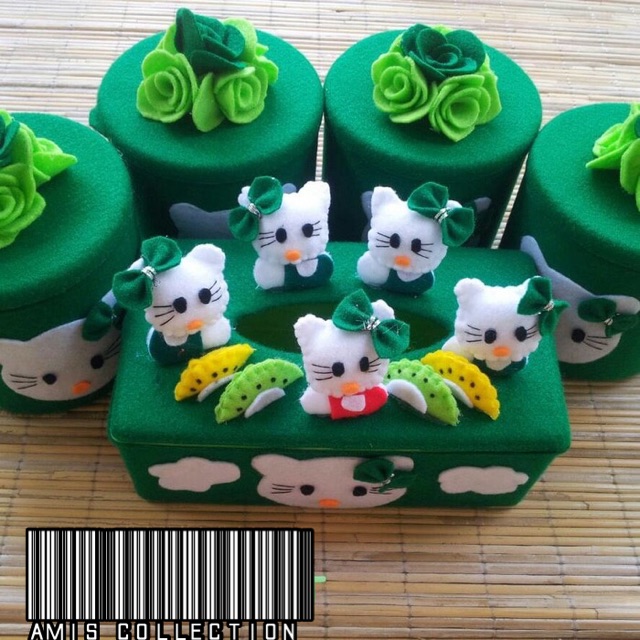 Toples set kitty hijau