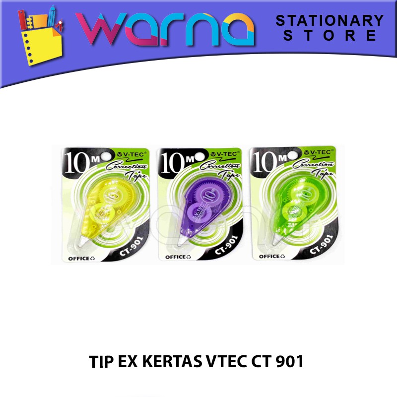 

TIP EX KERTAS CORECCTION TAPE VTEC CT 901