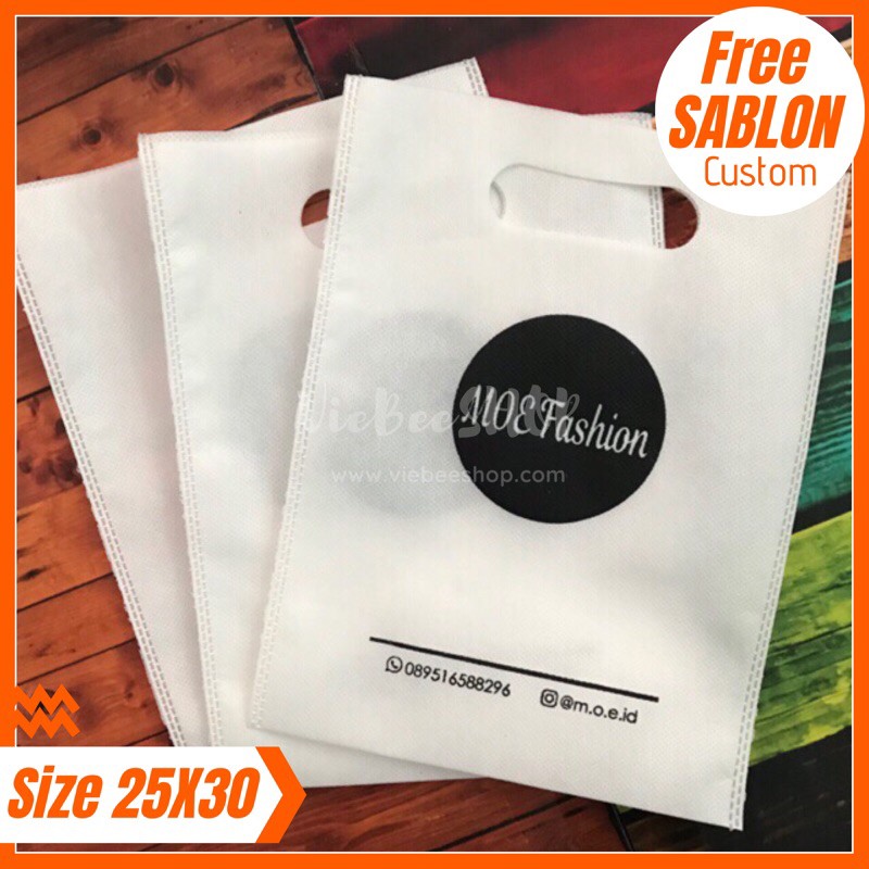 TAS SPUNBOND MURAH I SOUVENIR PERNIKAHAN I FOP25x30