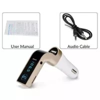 Charger Mobil 3In1 Car Charger Fm Transmiter Bluetooth Aux Usb Mp3