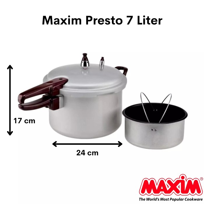 Maxim Presto 7 Liter 24 cm | Panci Maspion Pressure Cooker