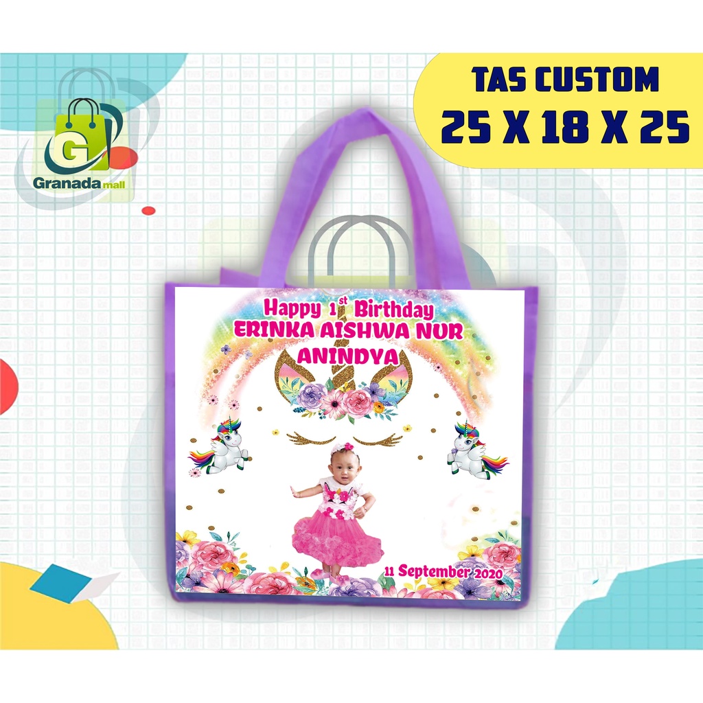 

TAS ULANG TAHUN ANAK / GOODIE BAG BUAT BENTO UK BESAR 25x18x25 -TEBAL