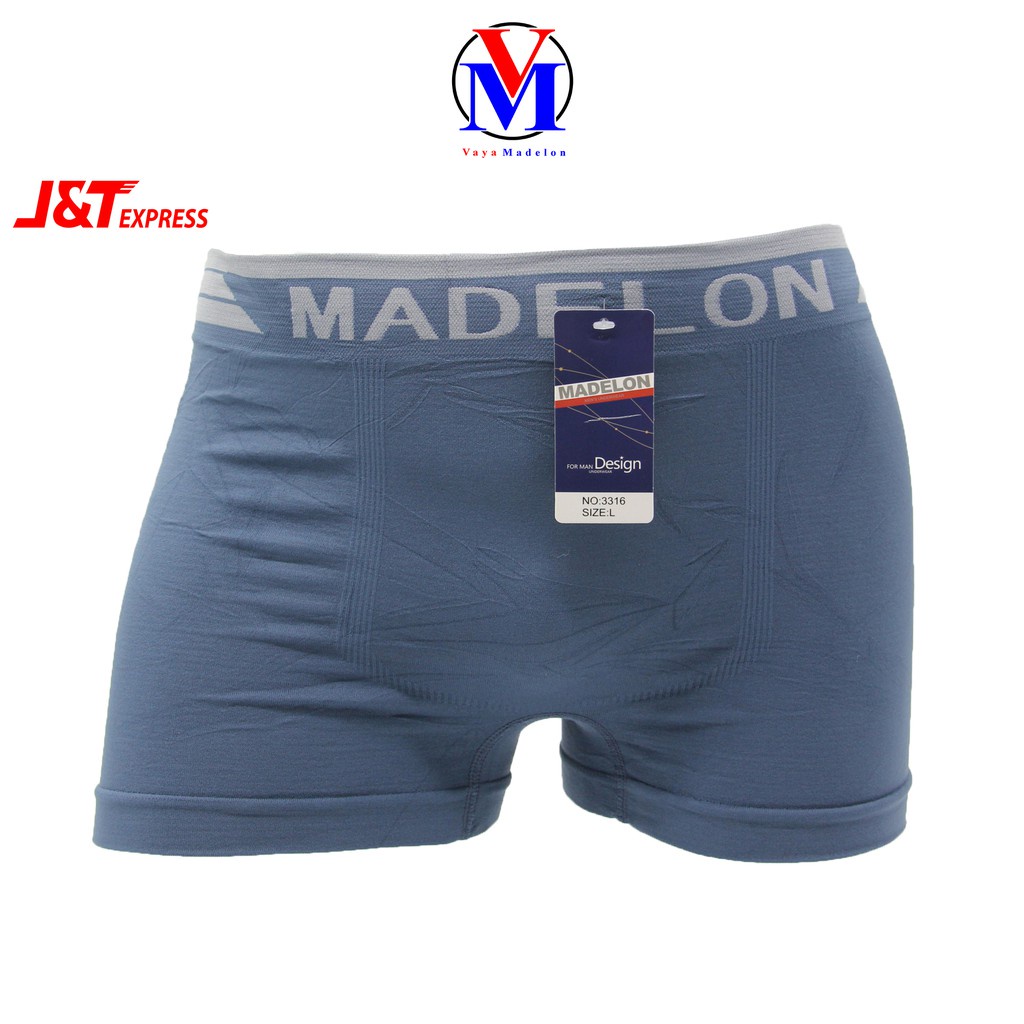 Celana Dalam BOXER Pria Mdelon 3316 Bahan Rajut Super LEMBUT / CD Sempak Pria IMPORT