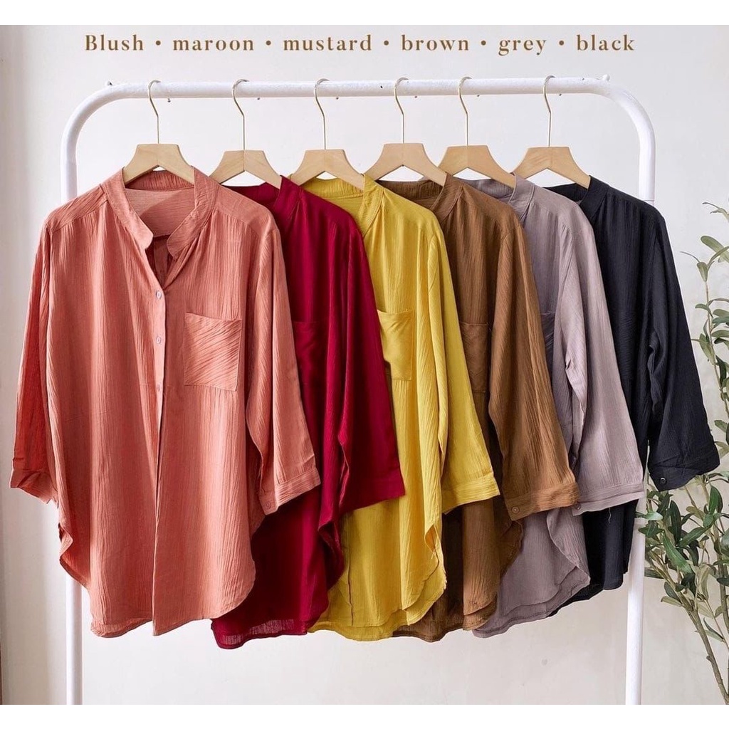 IVA DAILY BLOUSE KEMEJA CRINKLE