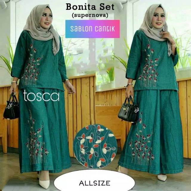 Baju Setelan Muslim Bonita Baju Setelan Wanita Kulot