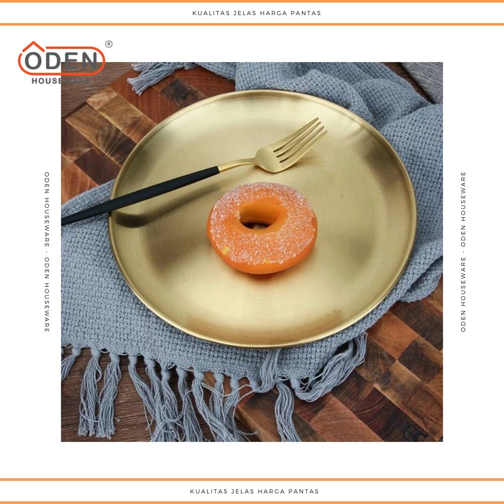 Round Gold Tray / Nampan Bulat Gold