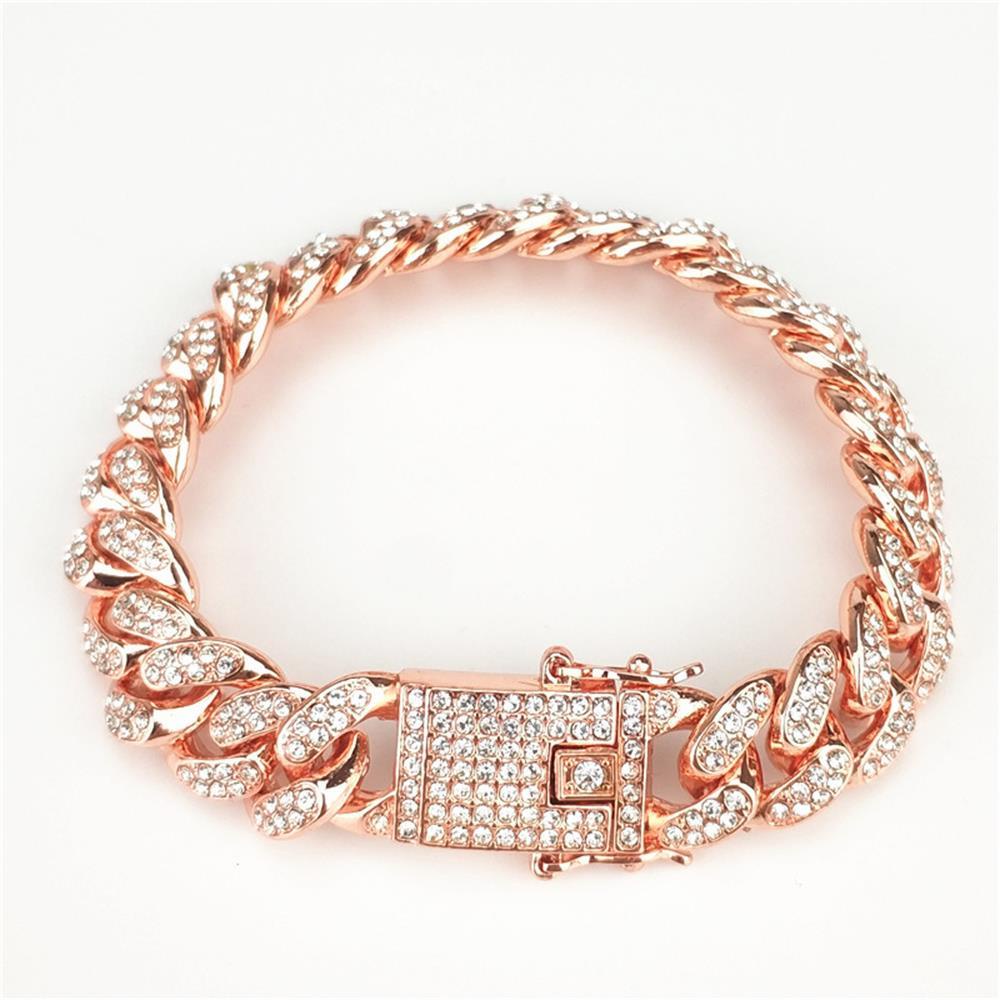 Wonder Bracelet Lebar 12mm Mewah Shiny Fashion Bracelet Hip Hop