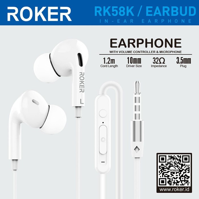 HEADSET - HANDSFREE - HF ROKER EARBUD RK58K