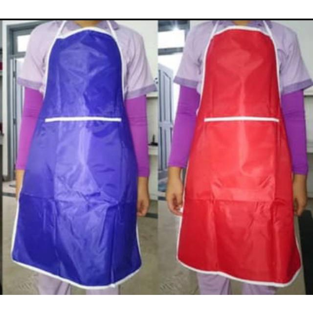 Celemek Apron Masak Dan Cuci Piring Bahan Parasut Anti Air