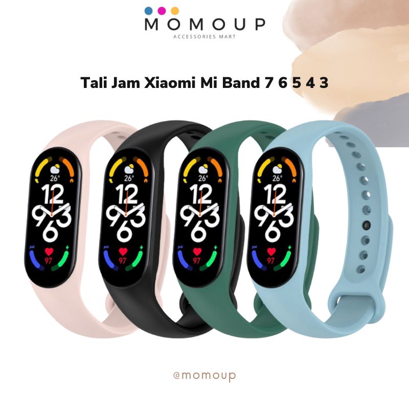 Strap Xiaomi Mi Band 7 6 5 Polos Tali Pengganti Xiaomi Mi Band Polos Mi Band 7 6 5