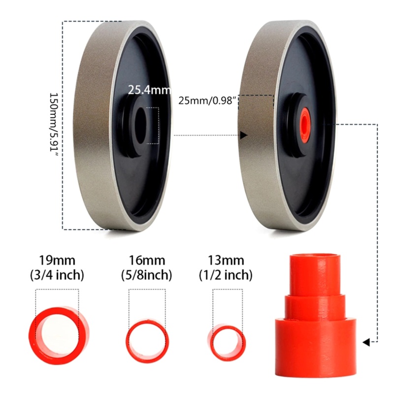 Zzz Roda Gerinda Kecepatan Tinggi 150mm / 6 &quot;Untuk Orbital-Sander Sanding Disks