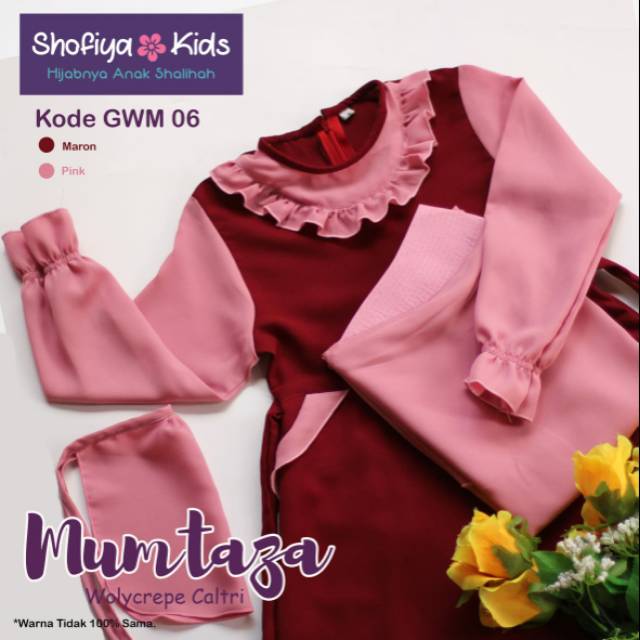 [Shofiya Kids] Gamis Wolycrepe Mumtaza