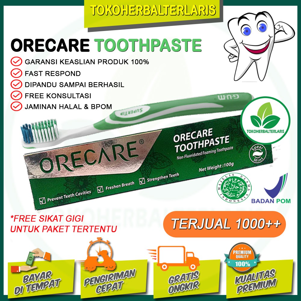 Tiens Herbal Toothpaste Orecare Odol Alami Pemutih Gigi Termurah Original Pasta Penghilang Bau Mulut