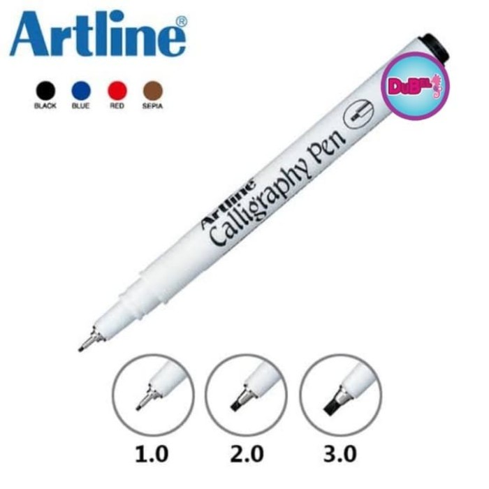 

kaligrafi-perlengkapan- pulpen kaligrafi artline / calligraphy pen black ek-241, ek-242,ek-243 - 2.0