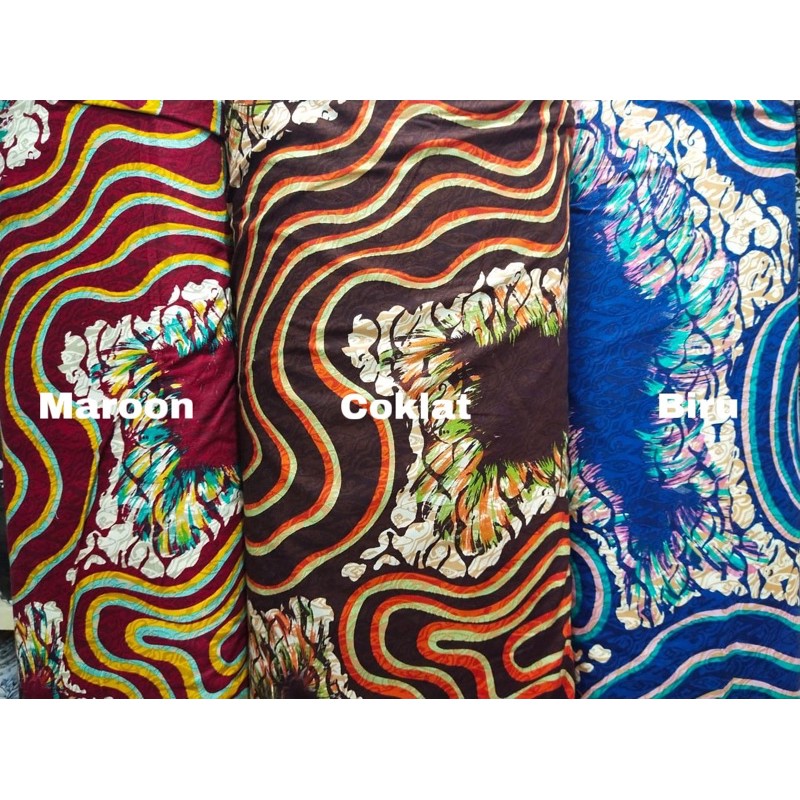 kain katun motif abstrak