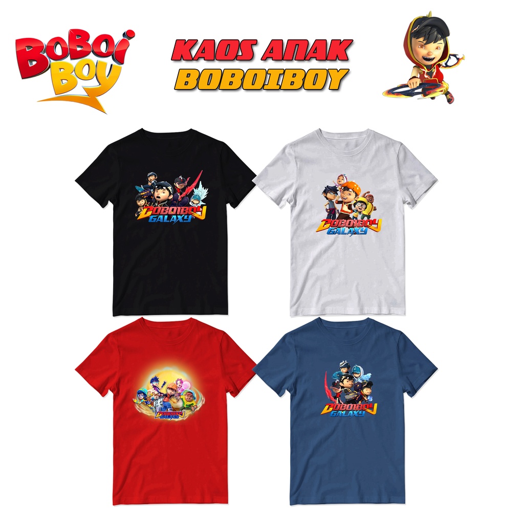 Kaos Anak/Pakaian Anak Perempuan/Baju Anak/Karakter Boboiboy/Yaya/Gopal/Fang/Ying/Kaos Atasan Anak L