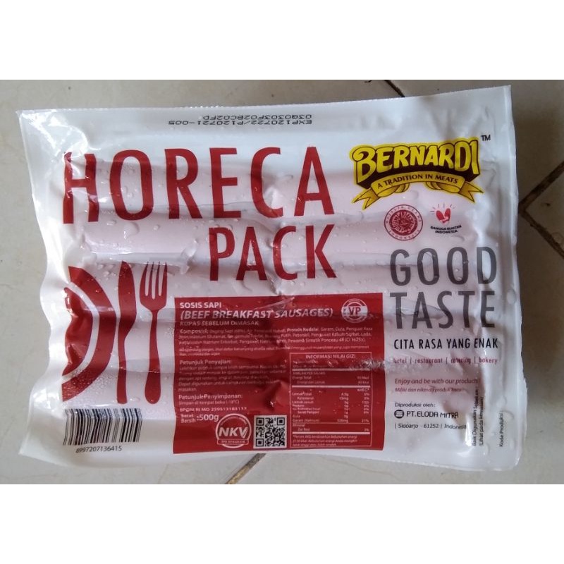 

Bernardi Sosis Sapi HORECA pack 500gr