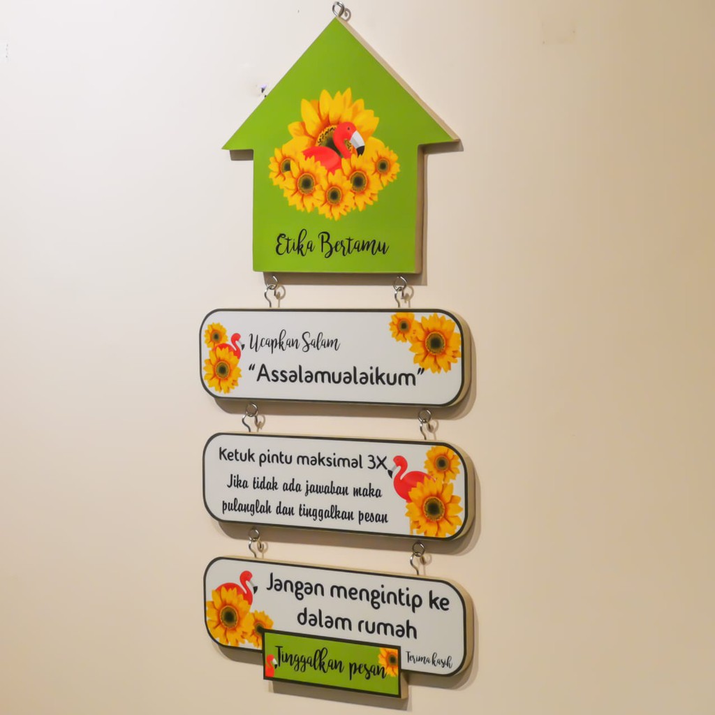 Hiasan Pajangan Dinding Wall Decor Etika Bertamu Tata Cara Bertamu Dekorasi Pintu Rumah Minimalis