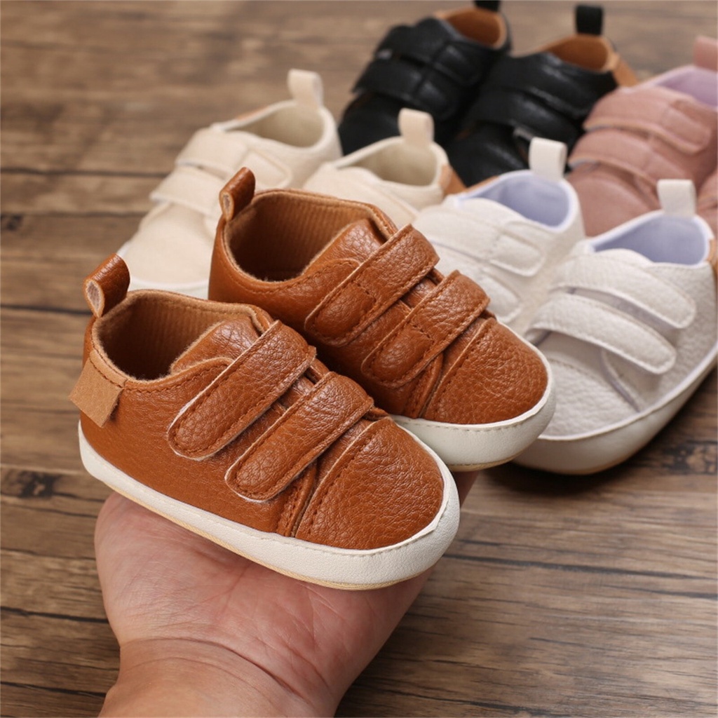 Sepatu Anak Laki Laki &amp; Perempuan Sepatu Bayi VELCRO TYPE 003 PU Leather - Sepatu Balita Casual Import