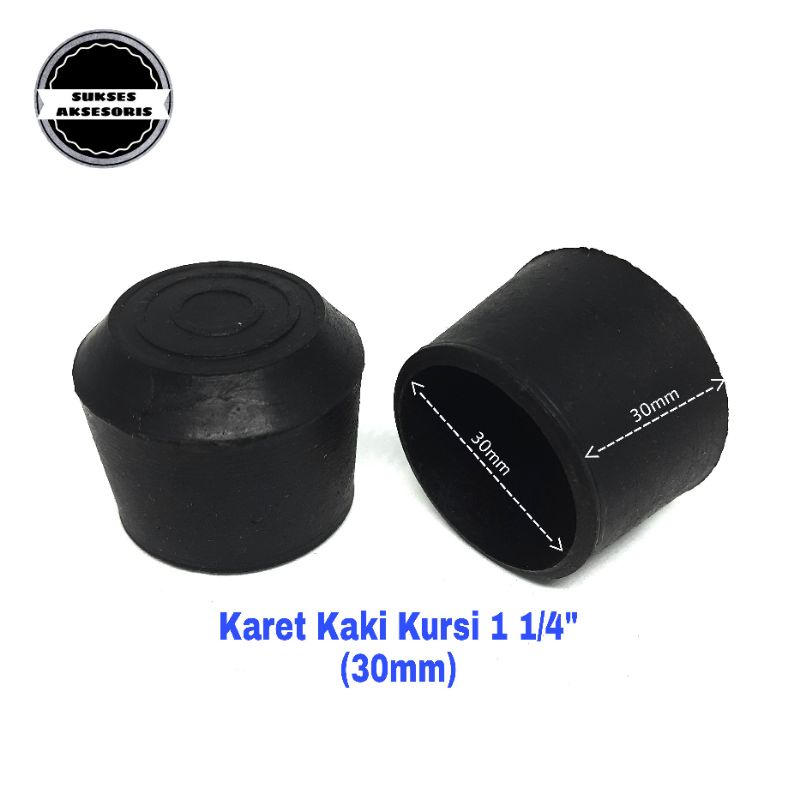Kaki Karet Pipa untuk Alas Kursi dan Meja 30mm