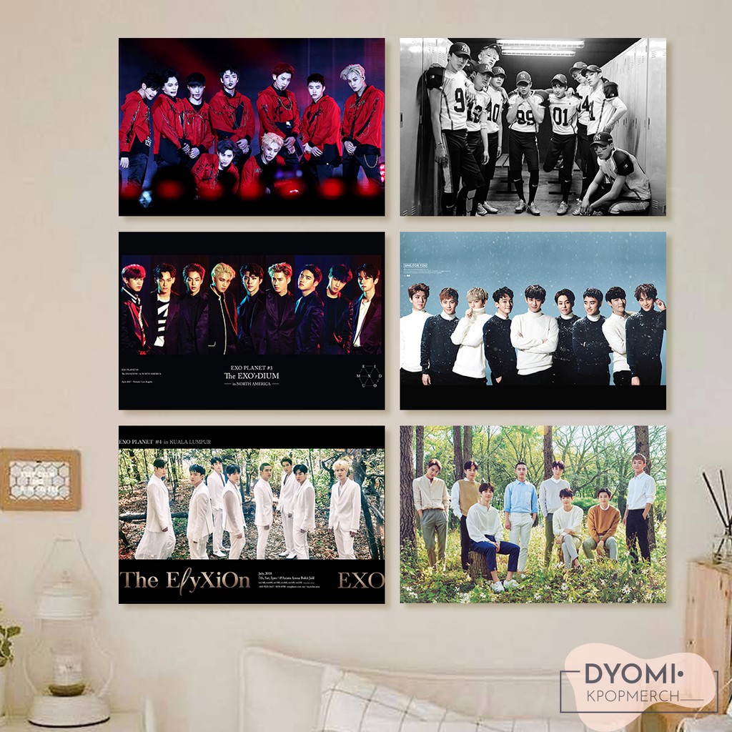 POSTER KAYU EXO, HIASAN DINDING KPOP, POSTER KAYU KPOP, DEKORASI RUANGAN EXO, DEKORASI KAMAR KPOP
