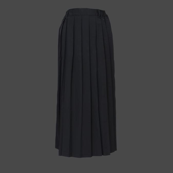 Rok Rempel Hitam SD Panjang Bahan Famatex Size 25 - 32