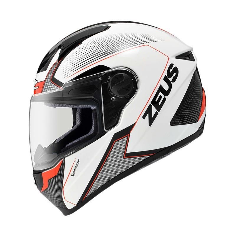 HELM ZEUS FULL FACE BLACK AL5 BLUE - FREE SMOKE VISOR ZEUS ORIGINAL ( ONGKIR 2KG )-AL6 WHITE RED